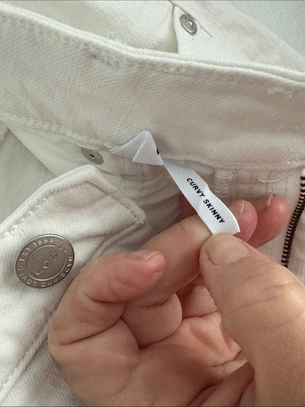 LOFT Skinny Jeans in White Waist 29 - Picture 6 of 6
